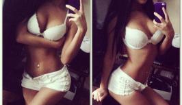 Hot girl in white underwear is here online