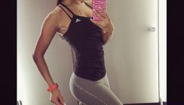 Fitness girl has perfect body