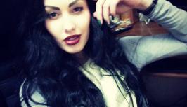 Hot girl with black curly hair is online
