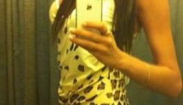 Girl in leopard dress is so hot