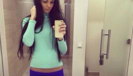 This girl with black long hair is very sexy 