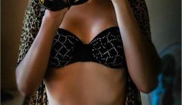 Blonde in underwear is very hot